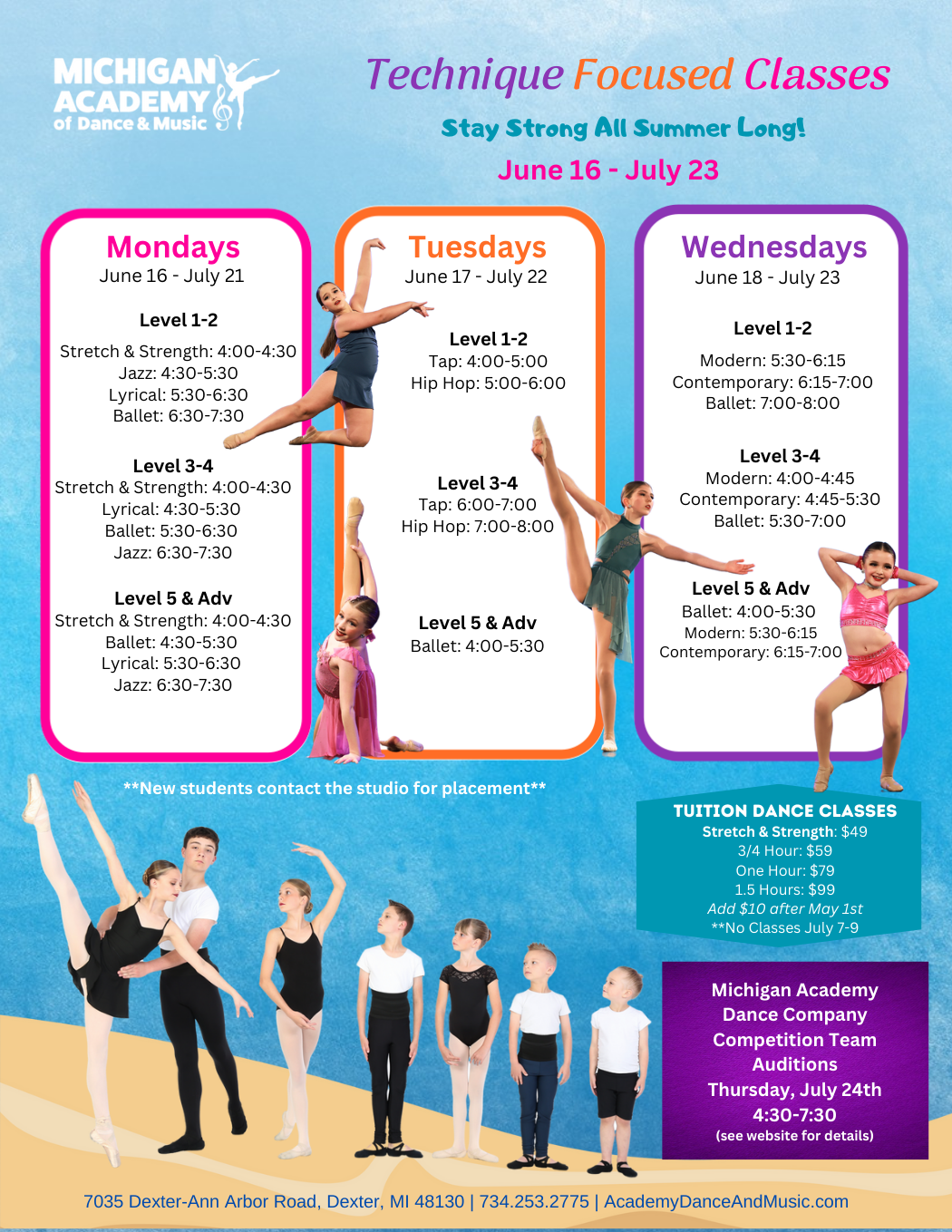 Michigan Summer Dance Camps 2025